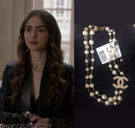 chanel pearl necklace emily in paris|emily in paris fashion.